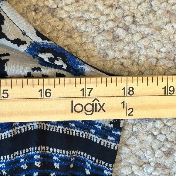 Lucky Brand Crochet Maxi Dress Black, taupe and Blue Patterned - Picture 9 of 10